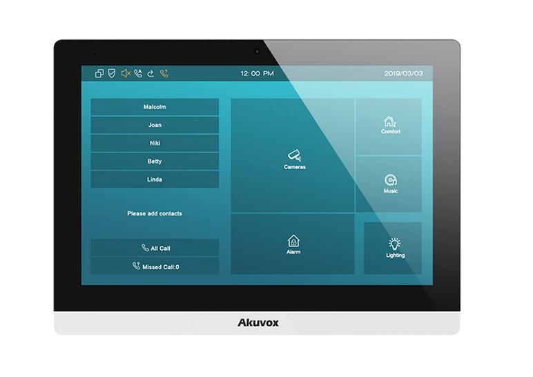Akuvox IP beltéri egység, WIFI, kamera, Bluetooth, C317A